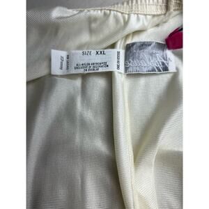 Applause VTG Half Slip Lace Hem 24" Long Cream Side Slit Size XXL